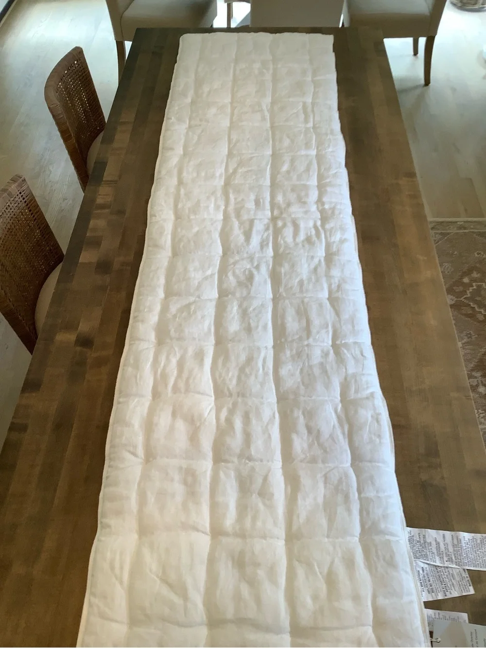 NWT West Elm quilted white sofa overlay ❤️❤️❤️❤️